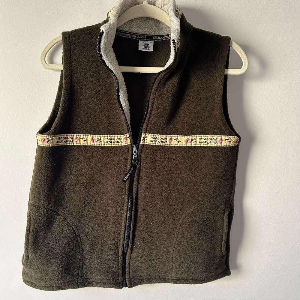 Los Duendes del Bosque fleece full zip vest S